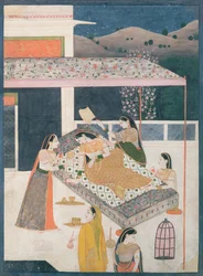 Warten auf den Liebhaber, Garhwal, ca. 1789-1800